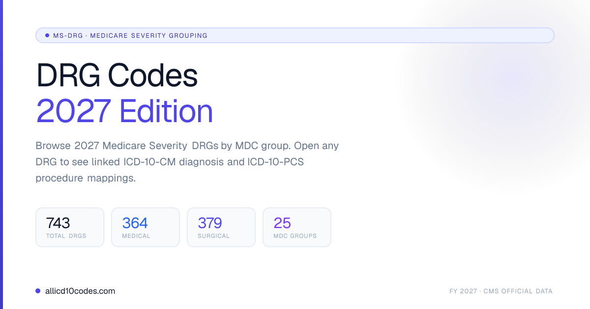 MS-DRG Codes | allicd10codes.com